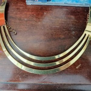 Chunky gold womens necklace